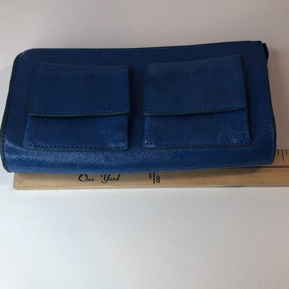 La Gioe di Toscana by Sharon Gioe Blue Leather Women's Wallet NEW - Picture 14 of 16